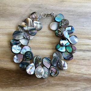 Abalone mother of pearl one of a kind bracelet